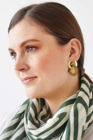 Double Hoop Stud Earrings - Nickel Free