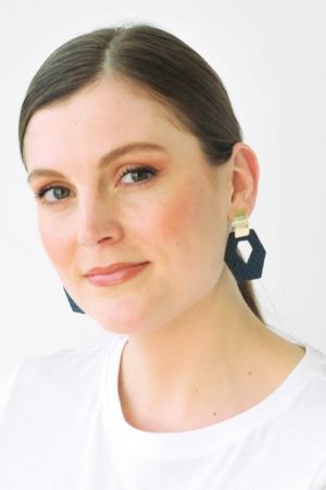 Cut Out Disc Stud Earrings  - Nickel Free