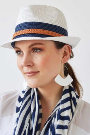 Wire & Resin Drop Stud Earrings - Nickel Free