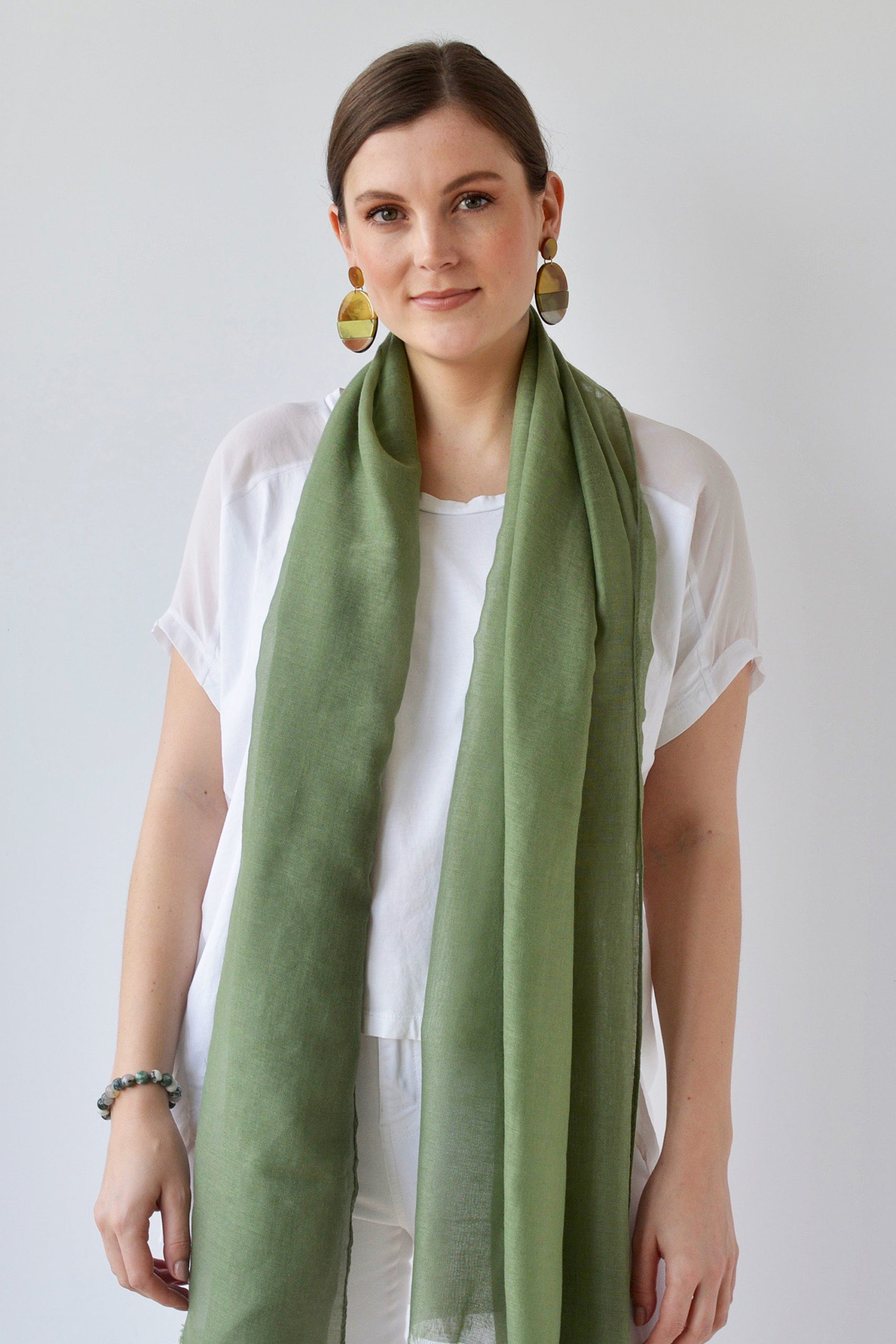 Plain Spring/Summer Scarf in Subtle Hues - Archer House Collections