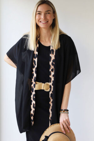 Animal Trim Kimono