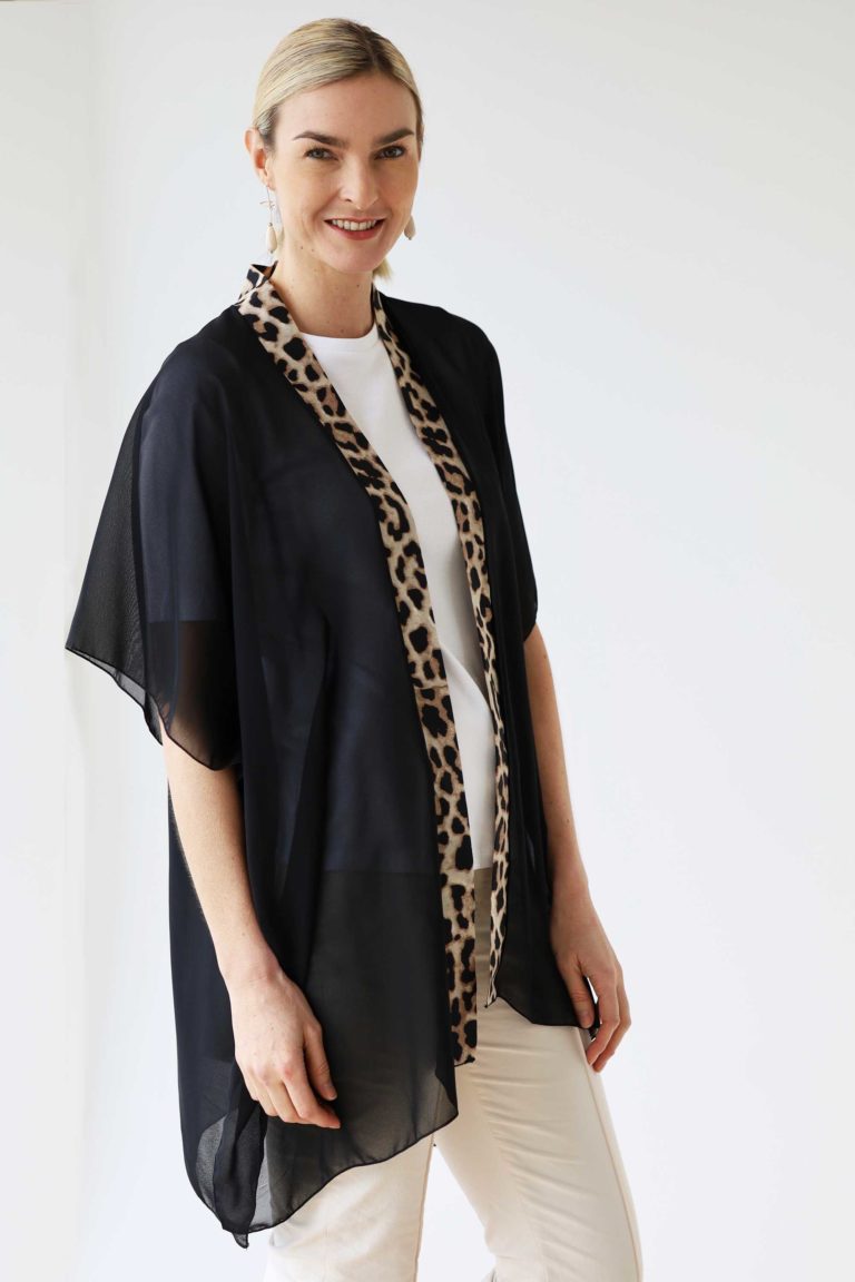 Animal Trim Kimono Archer House Collections
