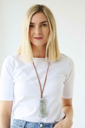 Trapezoid Resin Pendant Necklace