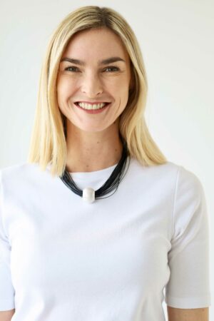 Corded Necklace with Brushed Bead