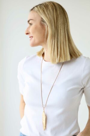 Fine Chain Metal Drop Pendant Necklace