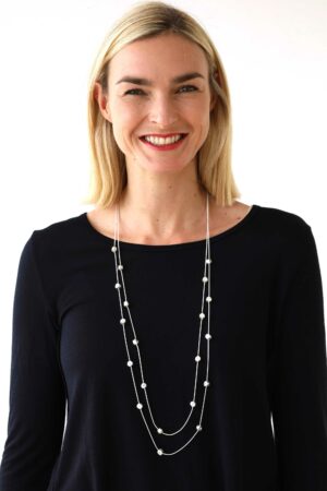 Double Chain Diamante Necklace