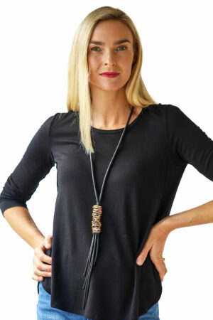 Twisted Metal Coil Rubber Necklace