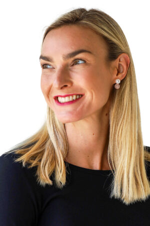 Genuine Pearl & Stone Stud Earrings