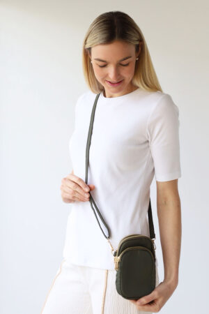 Unisex 3 Pocket Cross Body Bag