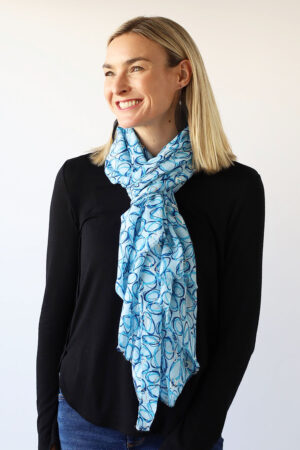 Multi Oval Scarf with Gold Foil