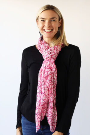 Multi Oval Scarf with Gold Foil