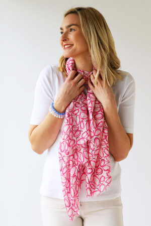 Multi Oval Scarf with Gold Foil