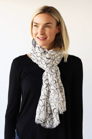 Multi Oval Scarf with Gold Foil