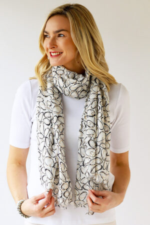 Multi Oval Scarf with Gold Foil