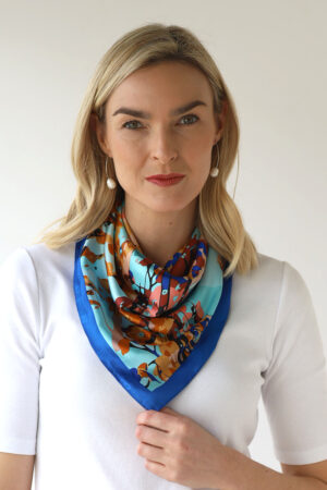 Abstract Silky Square Scarf - Feels like silk