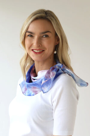 Tie Dye Silky Square Scarf - Feels like silk