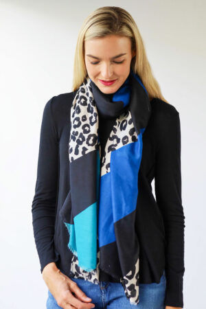 Geometric Animal Print Scarf