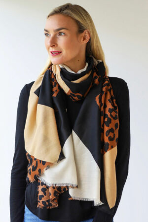 Geometric Animal Print Scarf