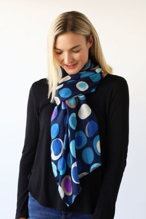 Retro Multi Colour Spot Scarf
