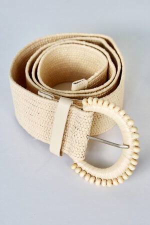 Elasticated Raffia Belt