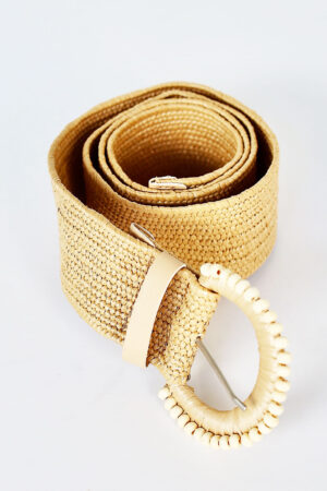 Elasticated Raffia Belt