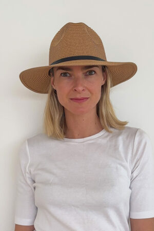 Wide Brim Belt Fedora - Coffee