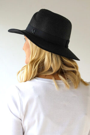 'M' Hat with Ribbon on Brim